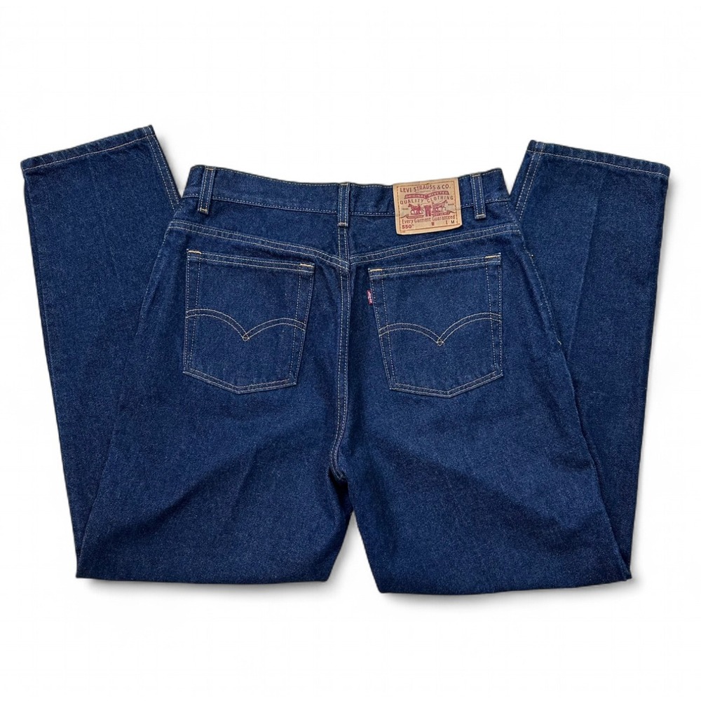 Vintage Levi's 550 Relaxed Fit Tapered Leg Denim Jeans USA 14 Miss Women's 32x31